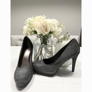 (SALE!! 50% Off) Silver Sparkle Stilettos (Women’s 12)
